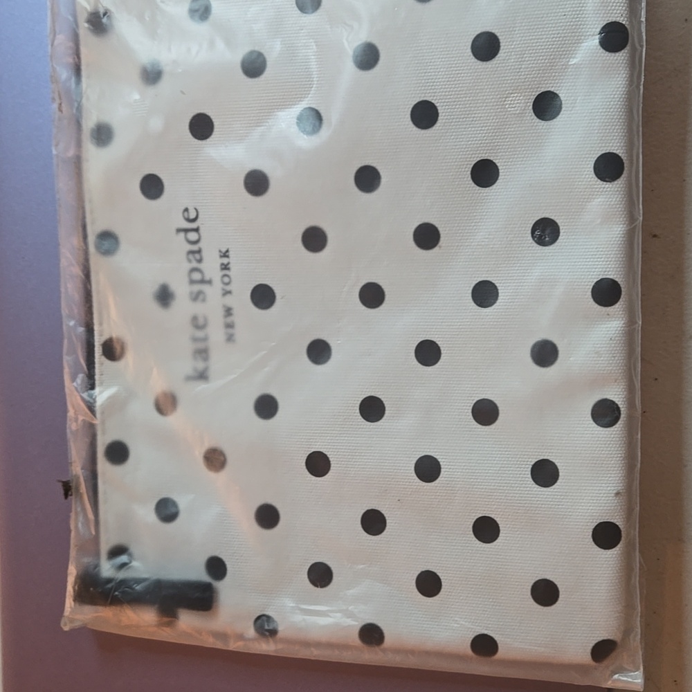 Kate Spade Black and White Polka Dot Clutch NWT